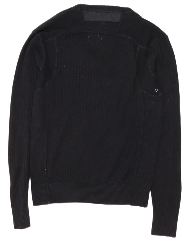 Maglione da uomo G-Star 3301 con scollo a V, grande cotone nero