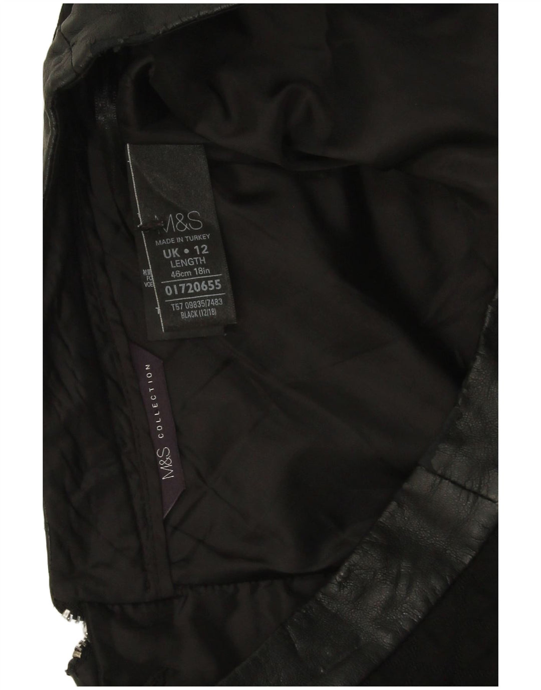 Minigonna da donna Marks & Spencer UK 12 media W30 nera a rombi/diamante