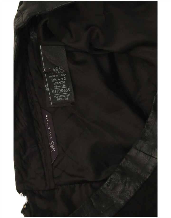 Minigonna da donna Marks & Spencer UK 12 media W30 nera a rombi/diamante