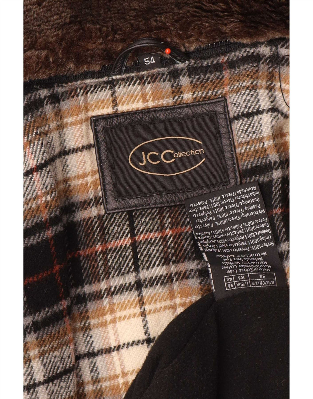 Giacca in pelle da uomo JCC IT 54 2XL Nera
