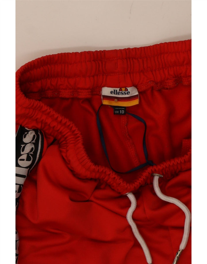 ELLESSE Womens Graphic Tracksuit Trousers UK 10 Small Red Colourblock Vintage Ellesse and Second-Hand Ellesse from Messina Hembry 
