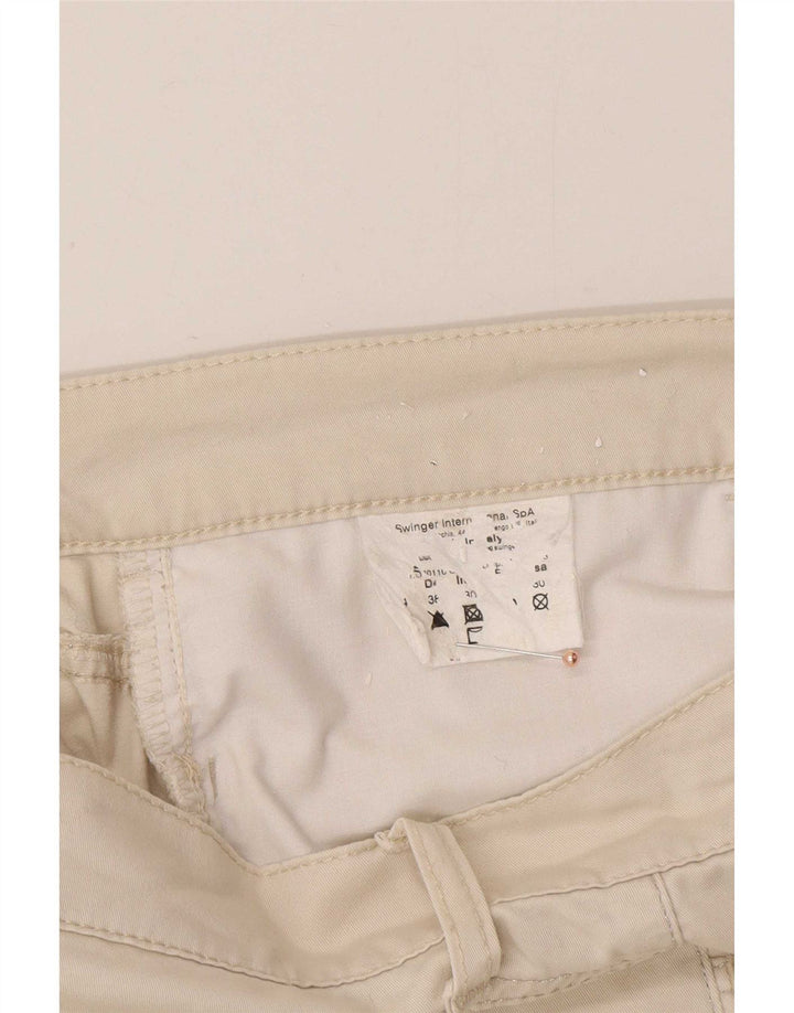 Pantaloni casual slim da donna Roccobarocco EU 38 Medium W30 L31 Bianco sporco