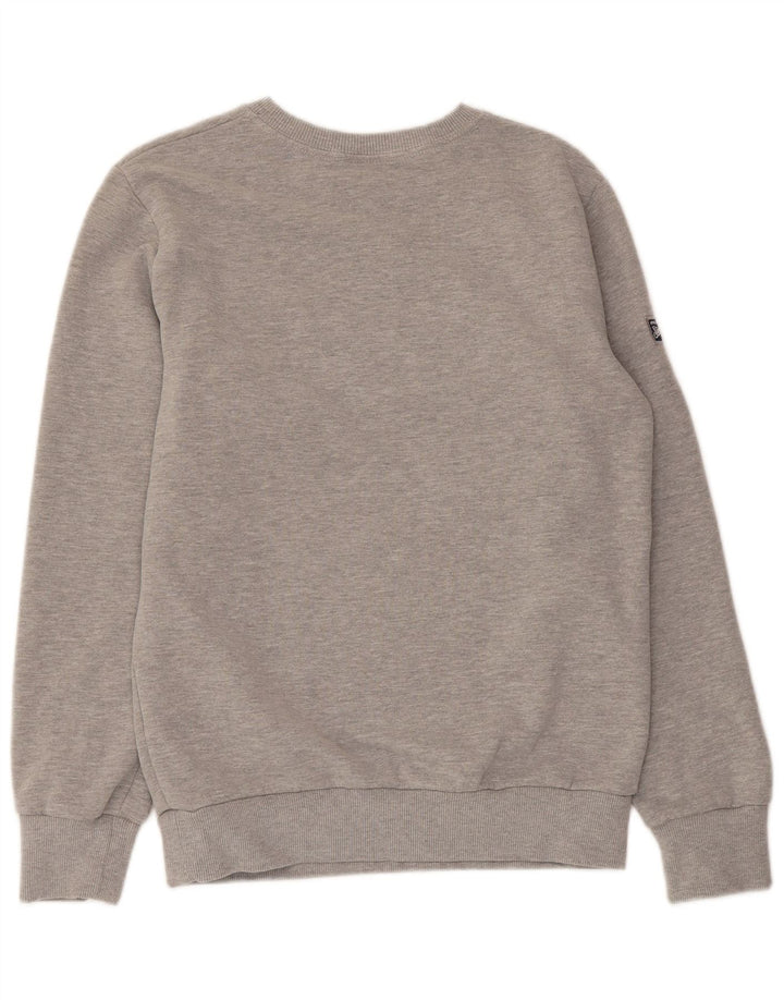Felpa grafica da donna Superdry Maglione UK 14 Cotone grigio medio