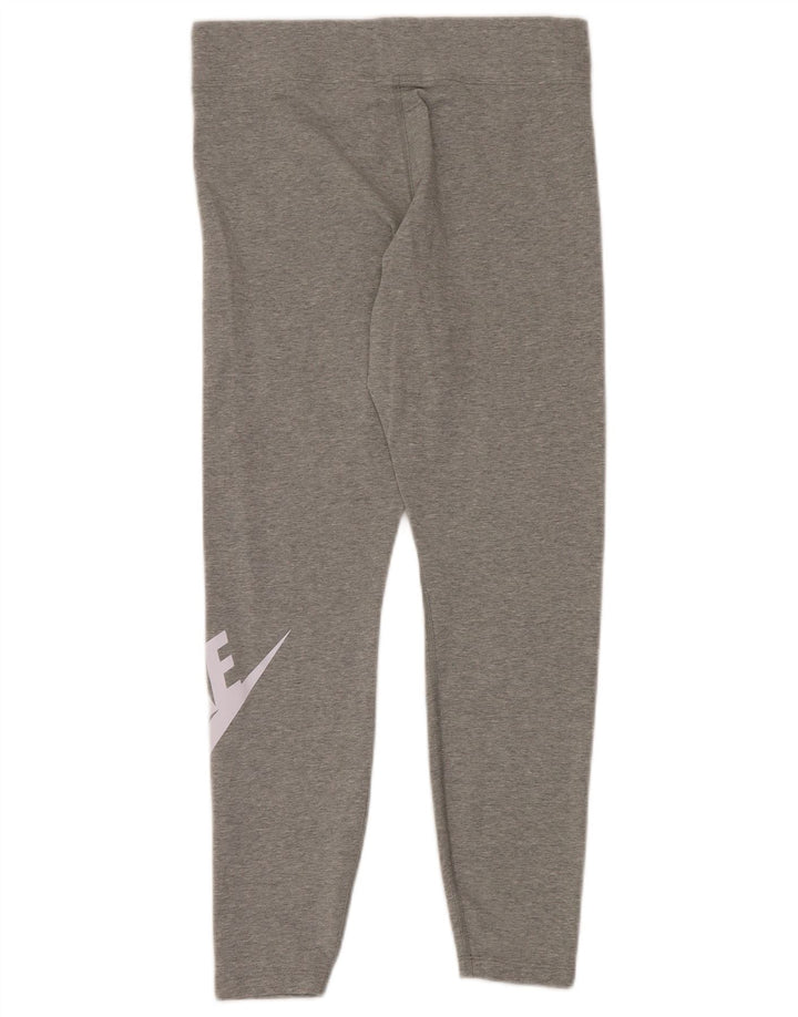 Leggings grafici da donna NIKE UK 14 grande cotone grigio