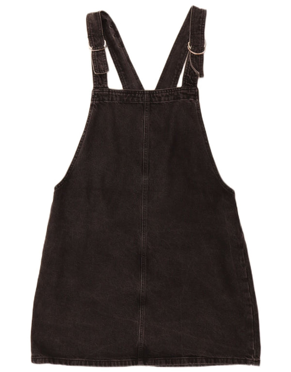Topshop Salopette da donna Gonna in denim UK 14 Grande W34 Cotone nero