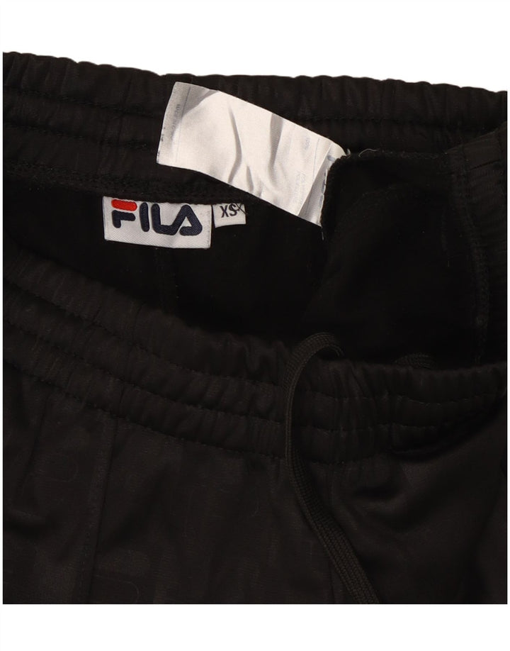 Pantaloni da tuta grafica da uomo Fila XS poliestere nero