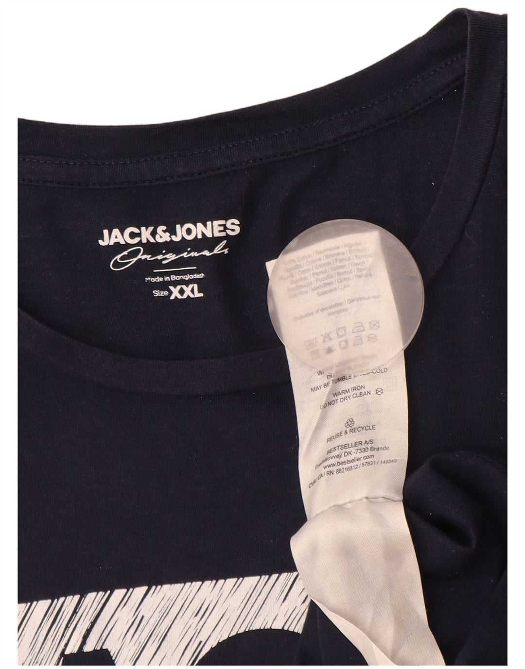 JACK & JONES T-shirt grafica da uomo 2XL Blu navy in cotone