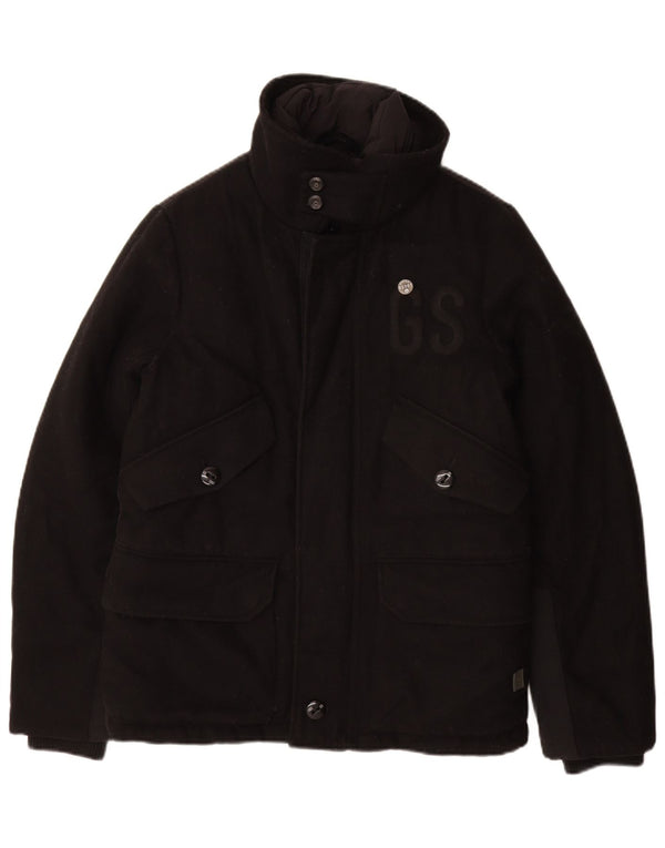 Giacca imbottita grafica da uomo G-Star UK 36 piccola lana nera