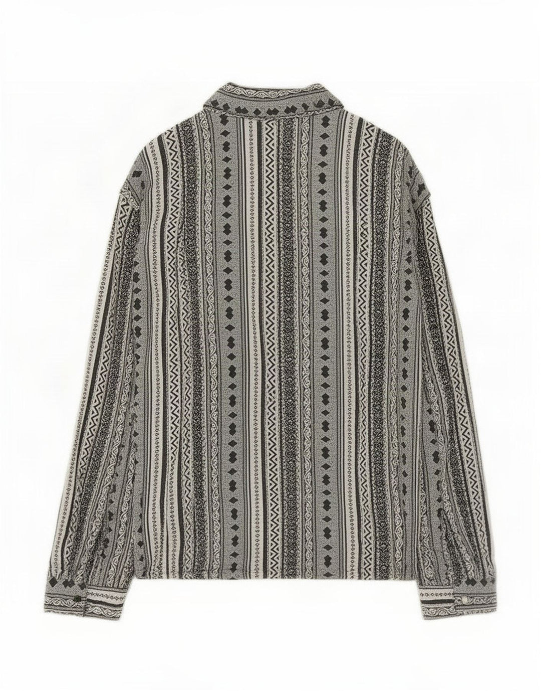 Camicia Vintage da Uomo in Viscosa Rigata Grande Grigia