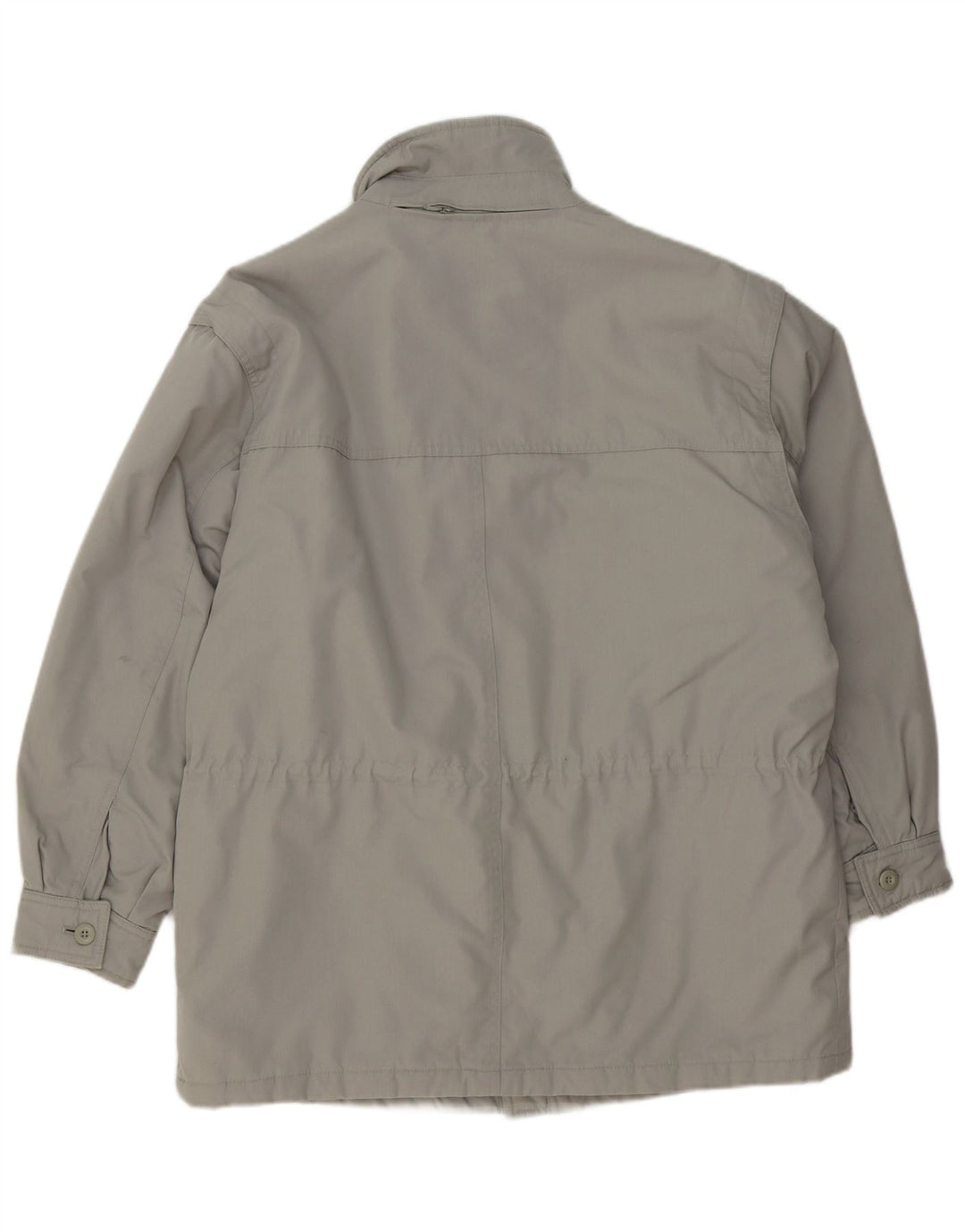 Giacca utilitaria vintage da uomo con cappuccio UK 40 grande grigia