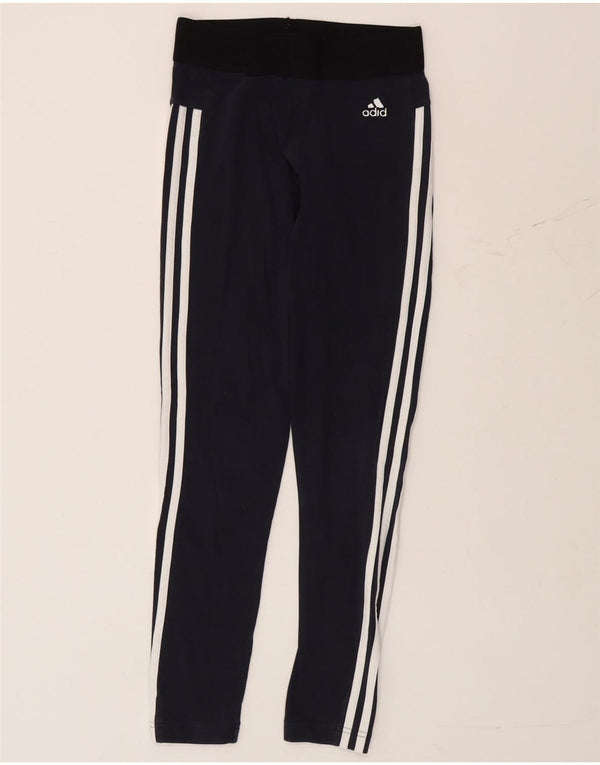 Leggings Adidas da donna UK 4/6 XS cotone color block blu navy