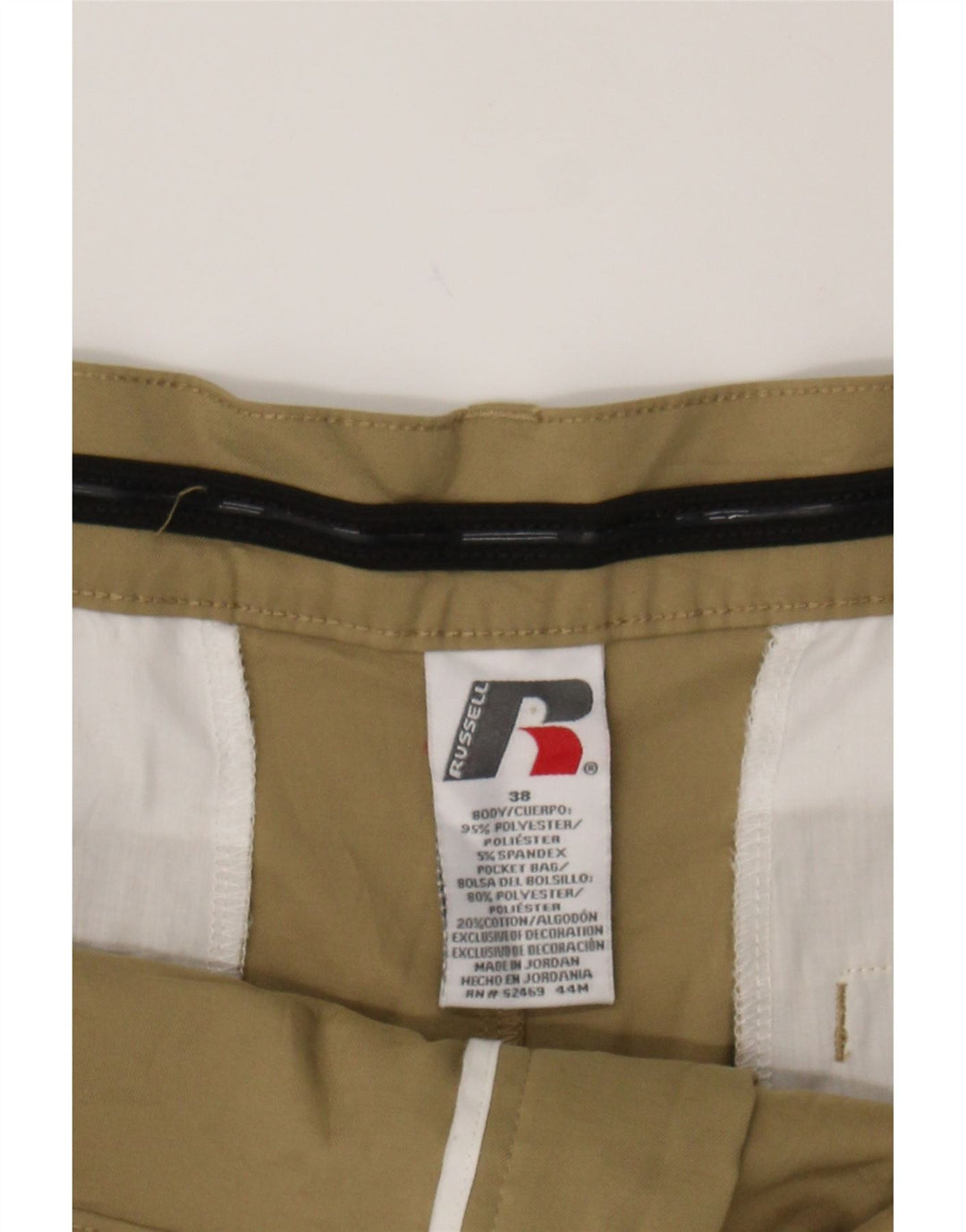 RUSSELL ATHLETIC Mens Chino Shorts W38 XL Brown Polyester Vintage Russell Athletic and Second-Hand Russell Athletic from Messina Hembry 