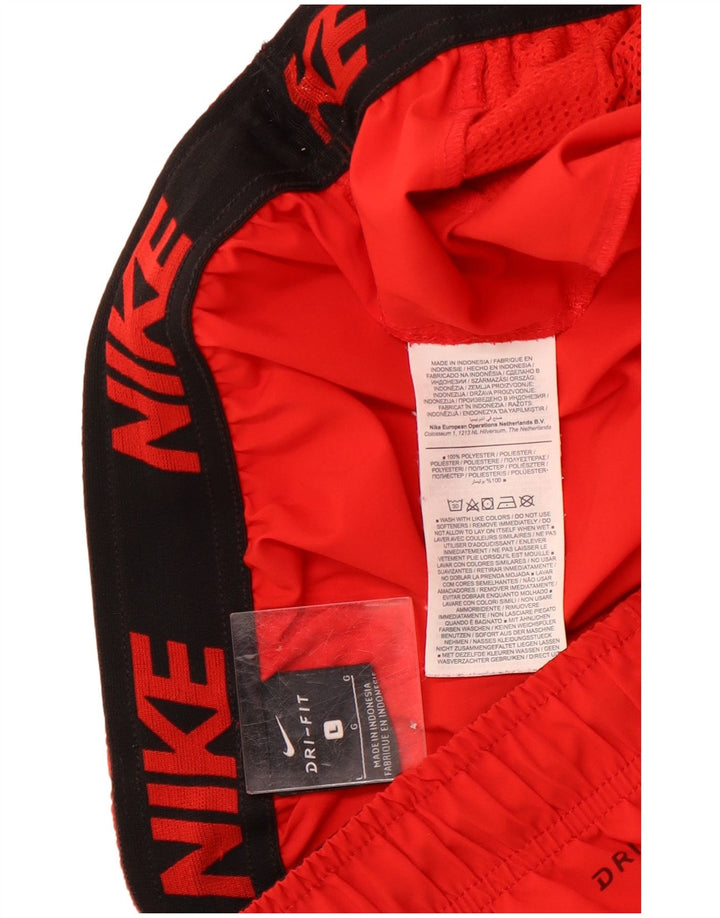 Pantaloncini sportivi Nike da uomo, grandi, rossi, in poliestere
