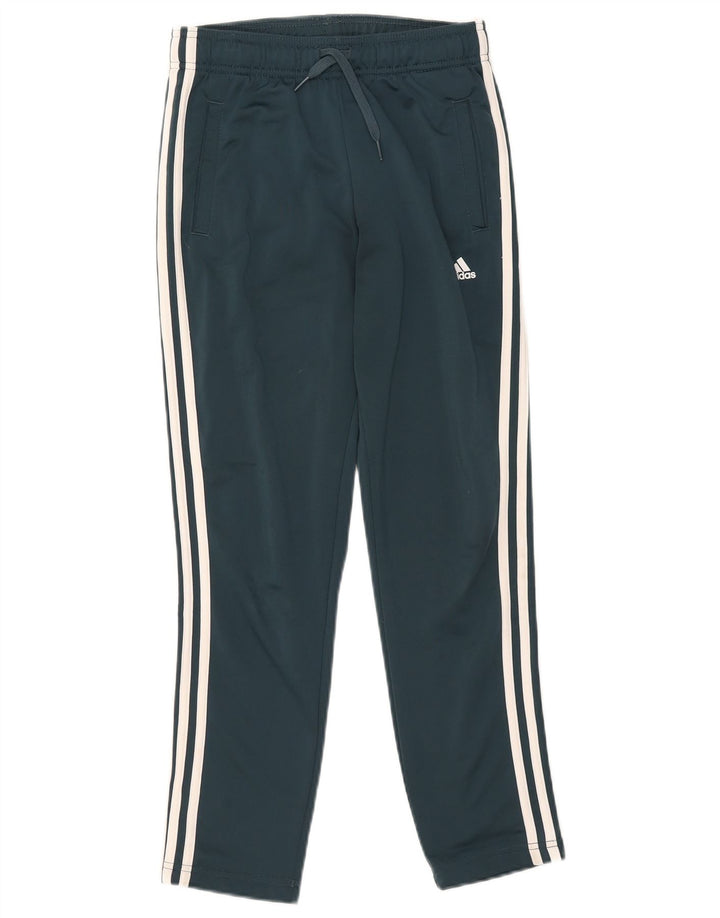 Pantaloni della tuta da ragazzo Adidas 11-12 anni in poliestere verde