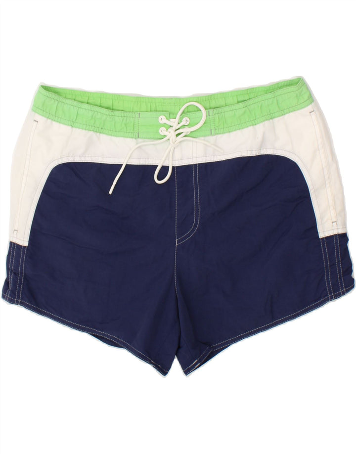 COLMAR Mens Swimming Shorts IT 50 Medium Blue Colourblock Polyamide Vintage Colmar and Second-Hand Colmar from Messina Hembry 