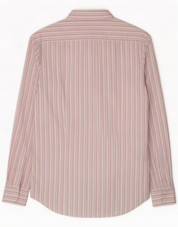 Camicia slim fit da uomo Fred Perry grande rosa gessato in cotone
