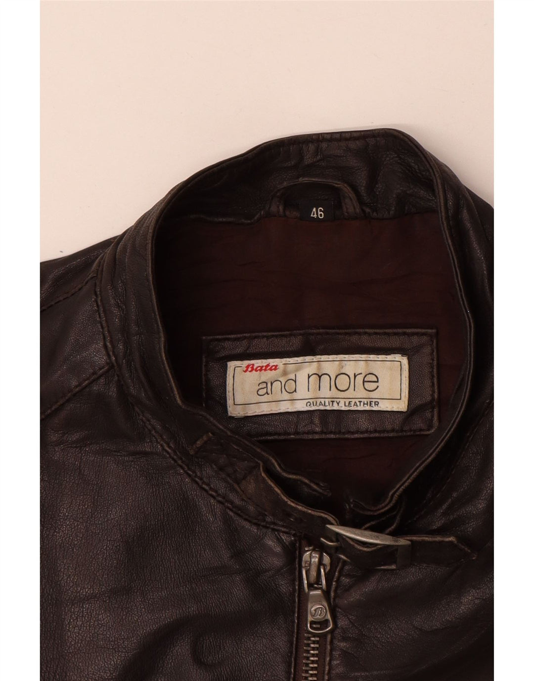 Giacca in pelle da donna Bata and More IT 46 Large in pelle marrone