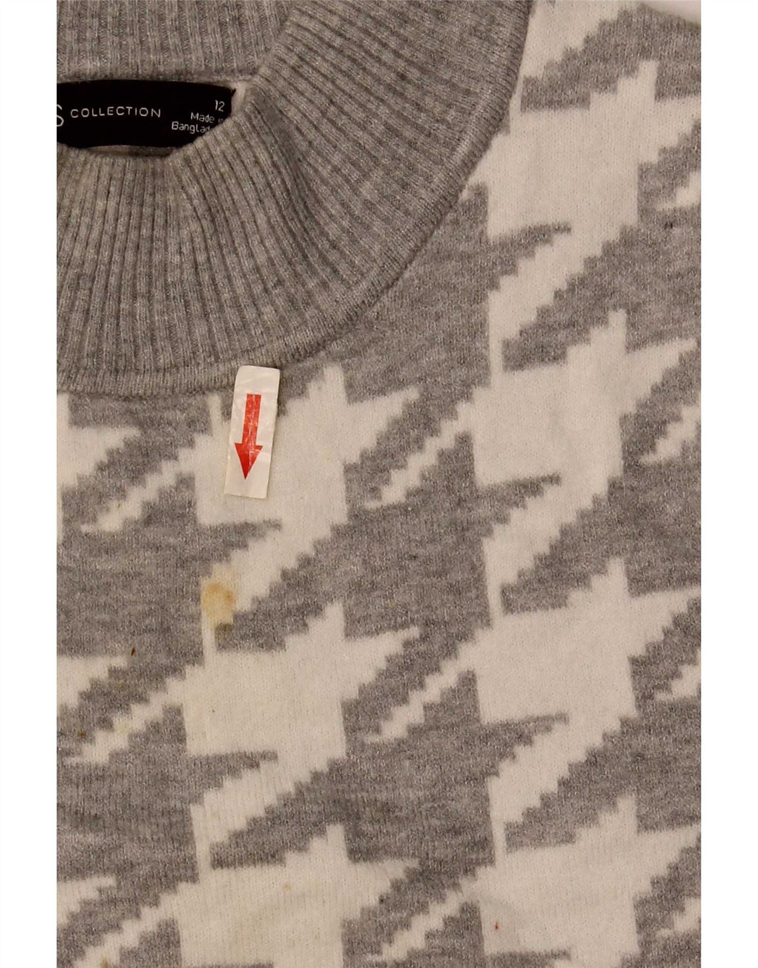 Maglione maglione a collo alto da donna Marks & Spencer UK 12 Grigio medio