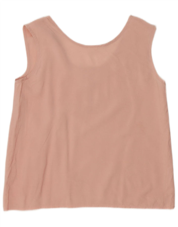 Blusa Vintage Donna Senza Maniche Top IT 40 Small Rosa Viscosa