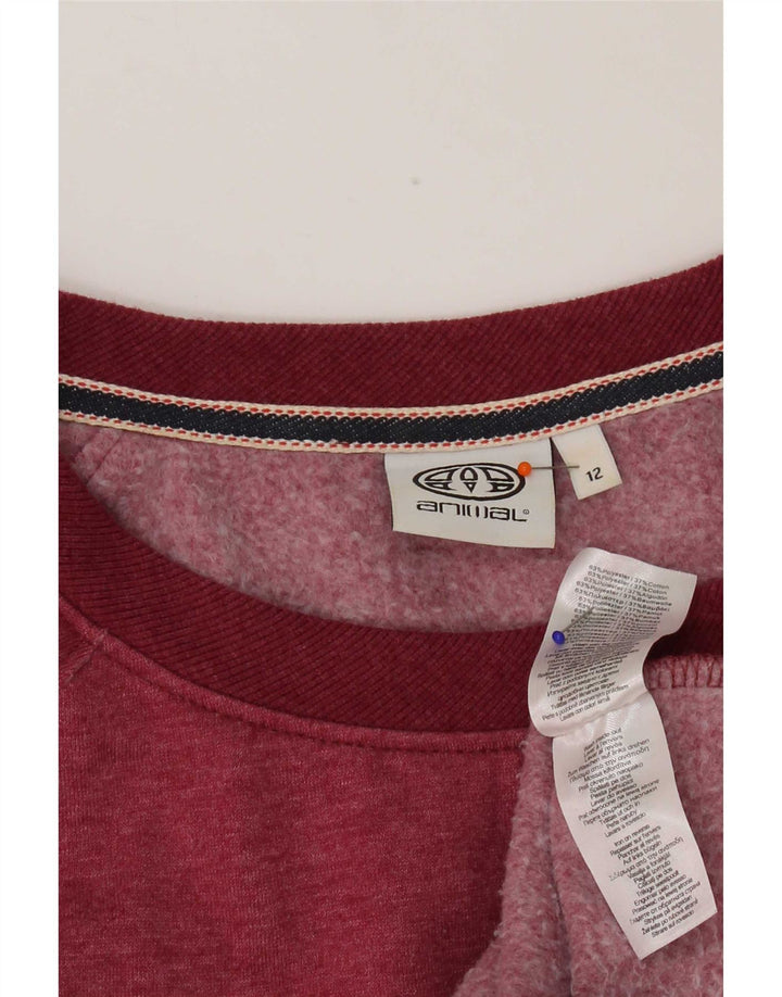 Felpa con grafica da donna Animal UK 12 Poliestere rosa medio
