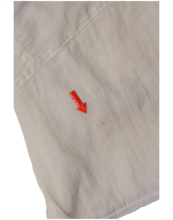 Giacca da tuta da donna vintage UK 14 color block bianco medio