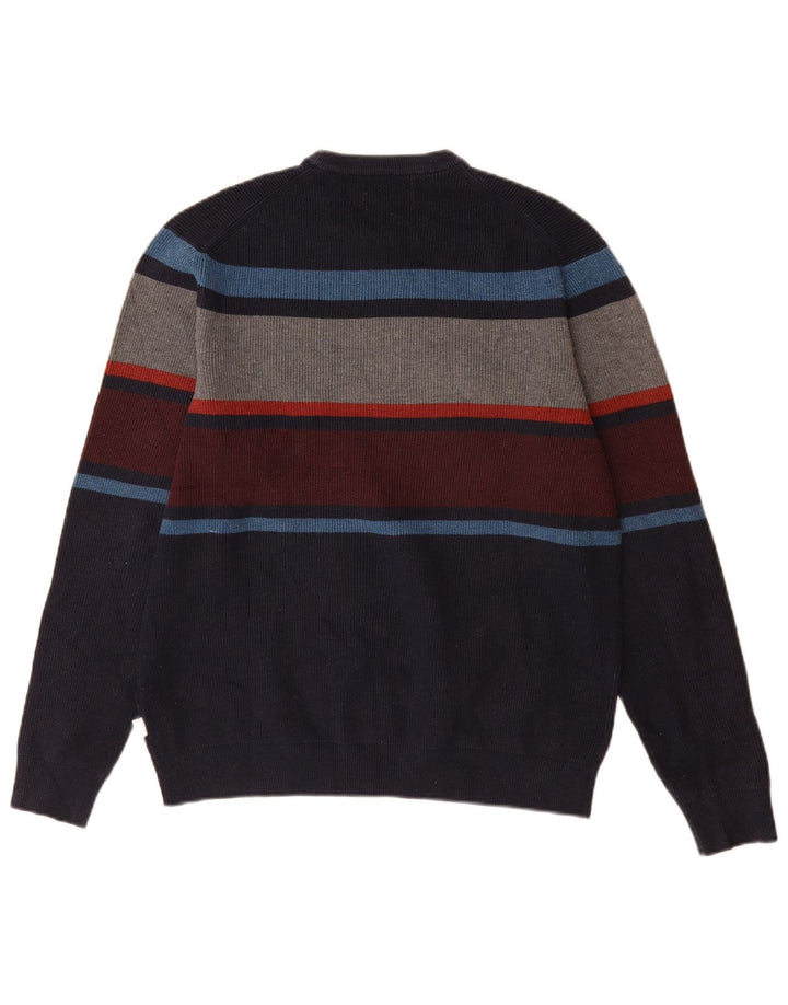 Maglione maglione girocollo da uomo Marks & Spencer color block medio blu navy