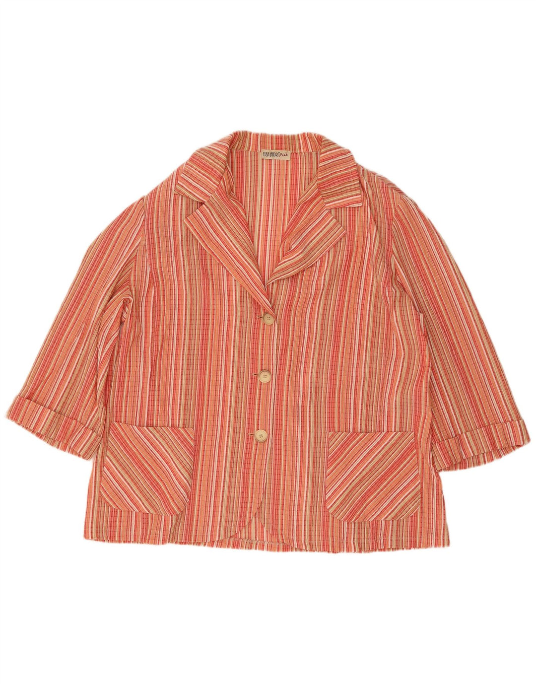 Giacca blazer oversize a 3 bottoni da donna Elisa Landri UK 18 XL multicolore