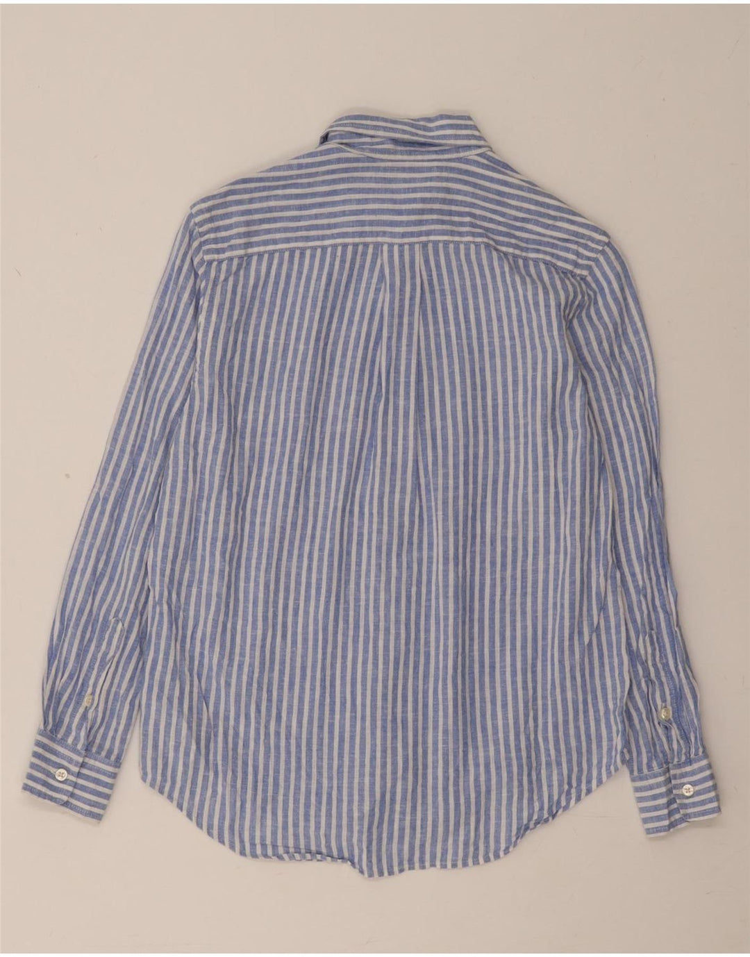 Camicia Ralph Lauren per ragazzi 10-11 anni in lino a righe blu medio