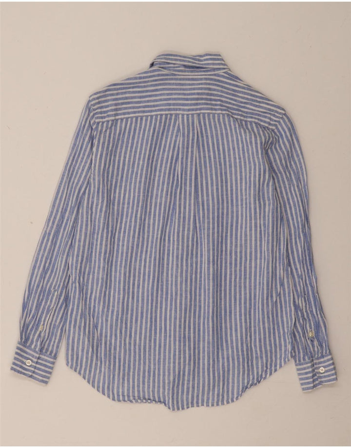 Camicia Ralph Lauren per ragazzi 10-11 anni in lino a righe blu medio