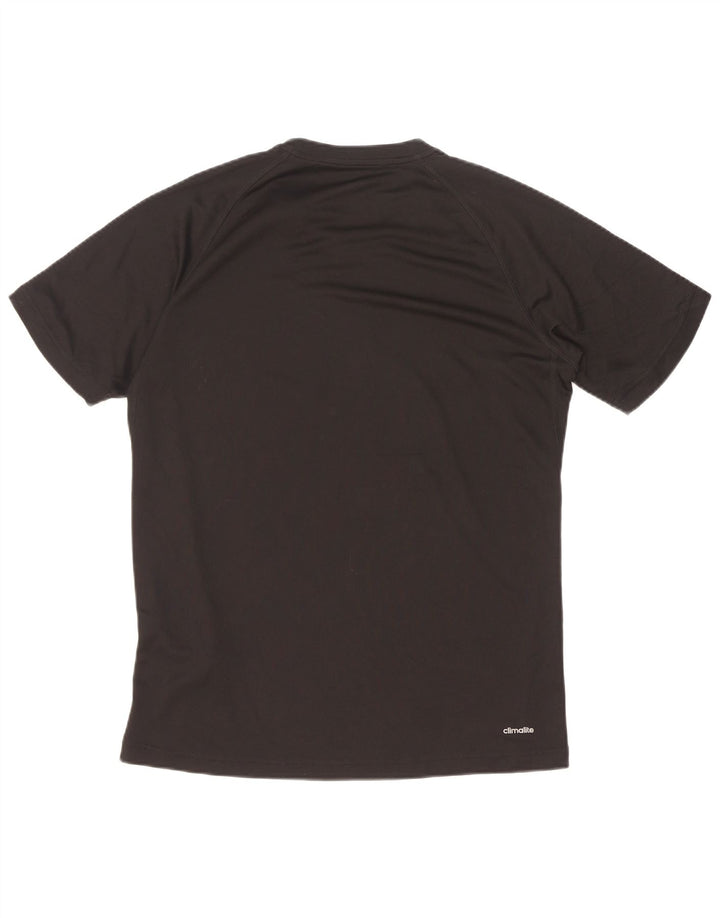 T-shirt grafica da uomo Adidas Top in poliestere nero medio