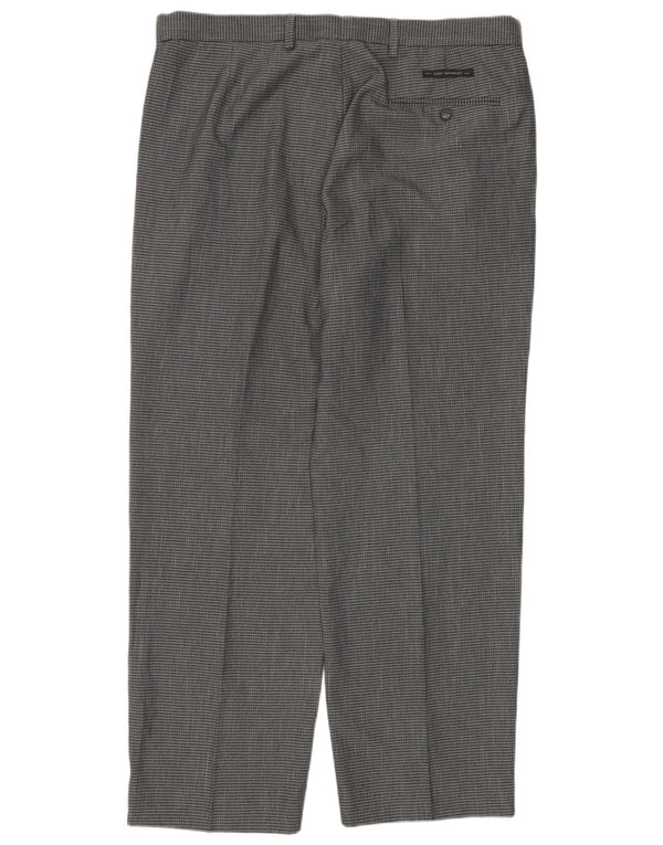 Marks & Spencer Mens Straight Regular Fit Suit Trousers W36 L29 Grey