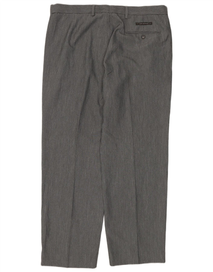 Pantaloni da abito dritti da uomo Marks & Spencer vestibilità regolare W36 L29 Grigi