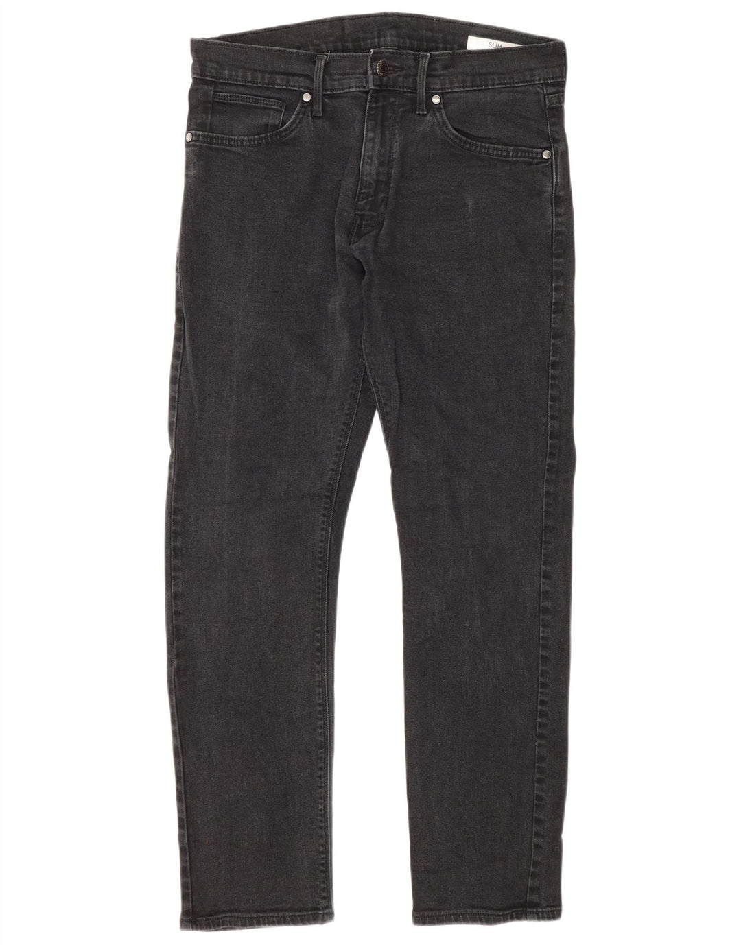 Jeans slim da uomo Marks & Spencer W32 L31 cotone grigio