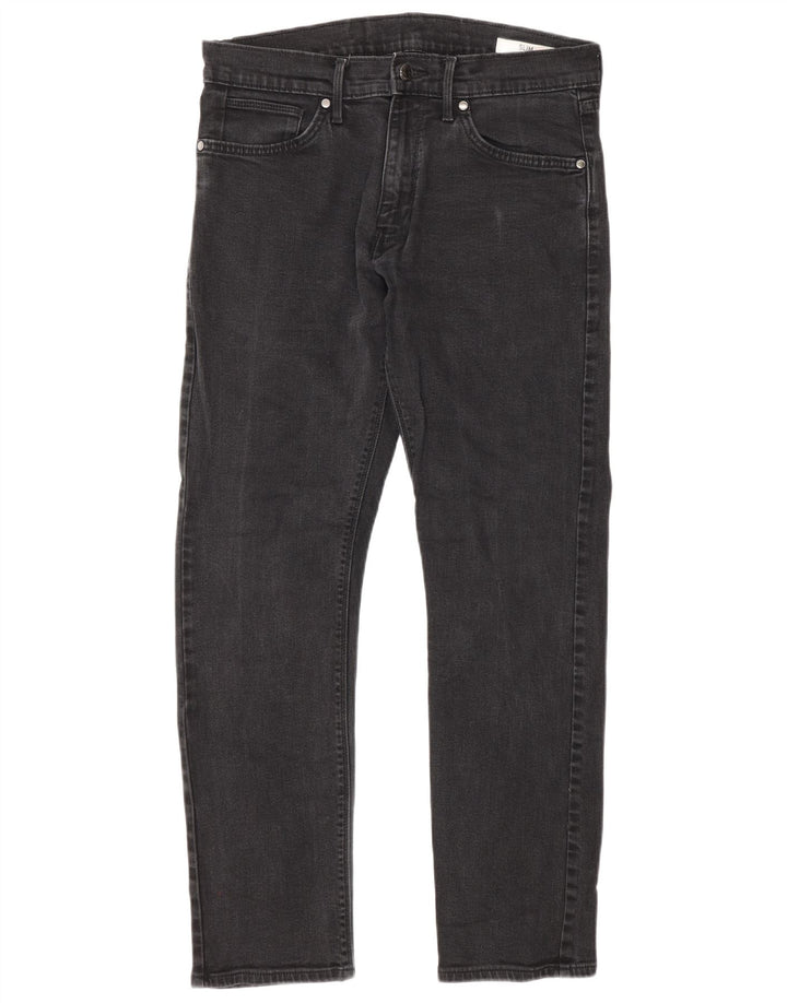 Jeans slim da uomo Marks & Spencer W32 L31 cotone grigio