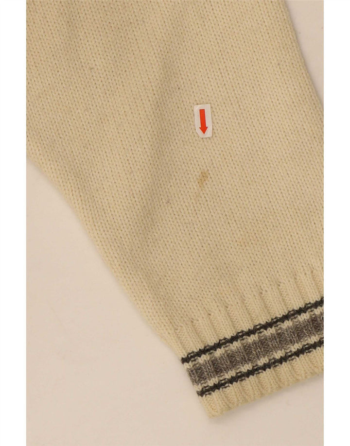 Maglione maglione girocollo da uomo Tobia System Beige medio geometrico