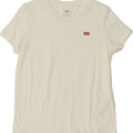LEVI'S Womens T-Shirt Top UK 12 Medium White Cotton Vintage Levi's and Second-Hand Levi's from Messina Hembry 