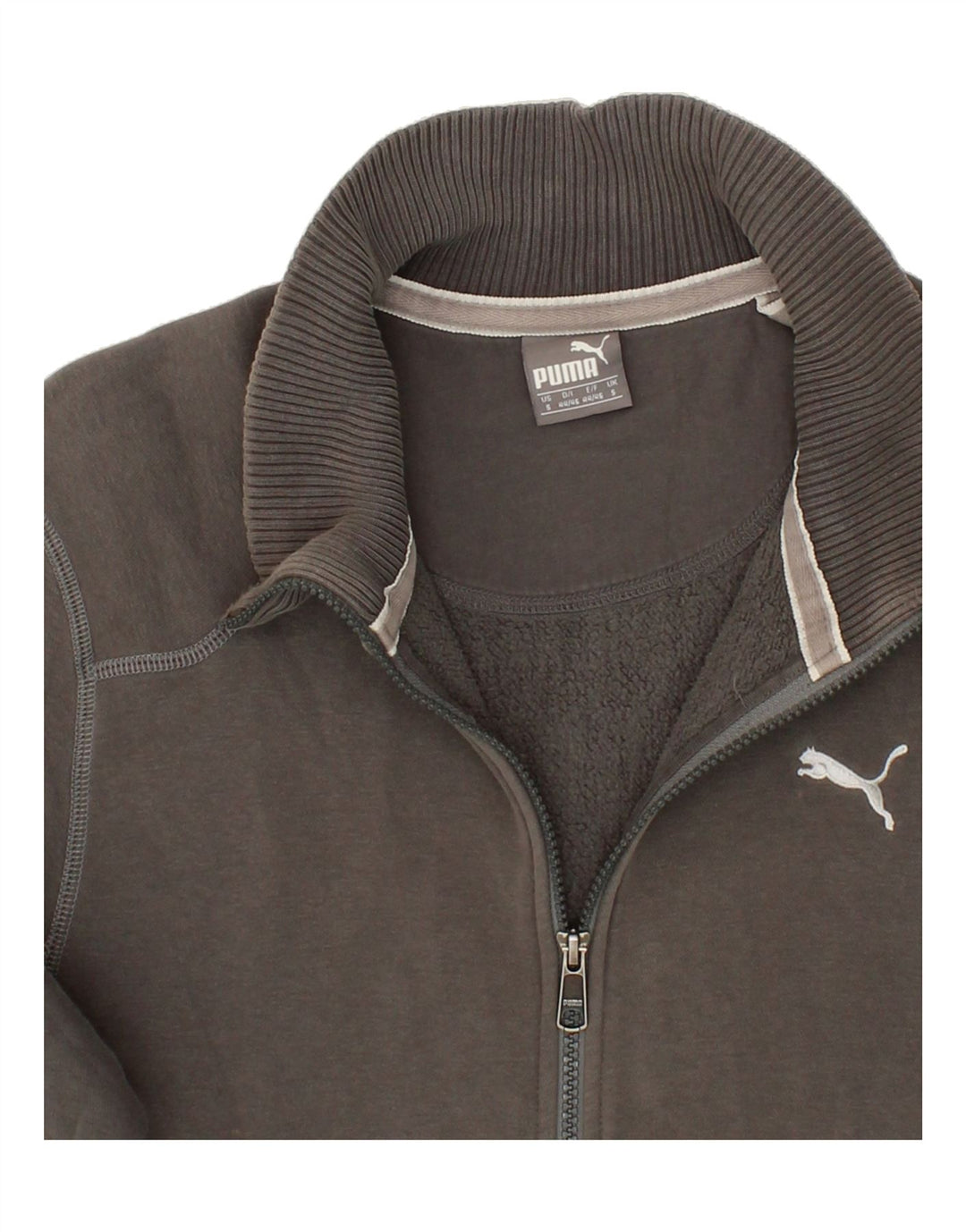 PUMA Mens Tracksuit Top Jacket Small Grey Cotton Vintage Puma and Second-Hand Puma from Messina Hembry 