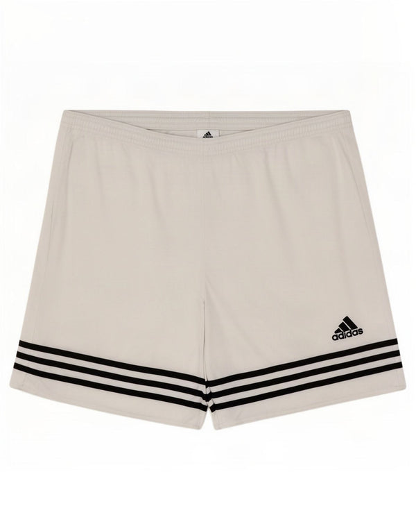 Pantaloncini sportivi Adidas Climalite da uomo grandi in poliestere bianco