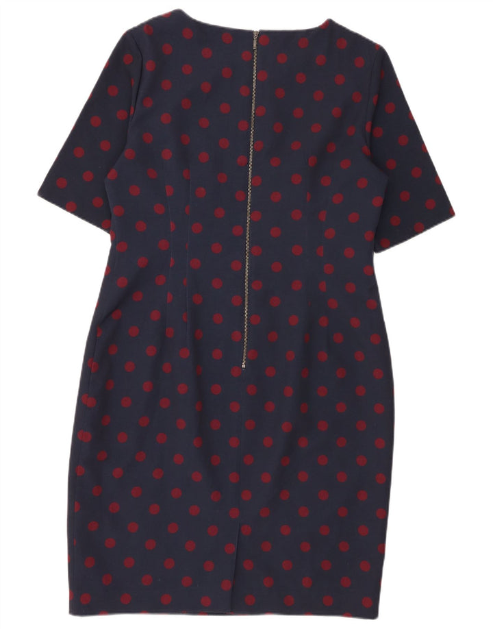 Abito tubino da donna Hobbs UK 14 poliestere maculato medio blu navy
