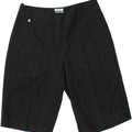 IZOD Womens Stretch Bermuda Shorts US 2 XS W25  Black Polyester Vintage Izod and Second-Hand Izod from Messina Hembry 