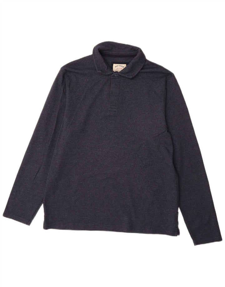 Polo da uomo a maniche lunghe Fat Face XL in cotone blu navy