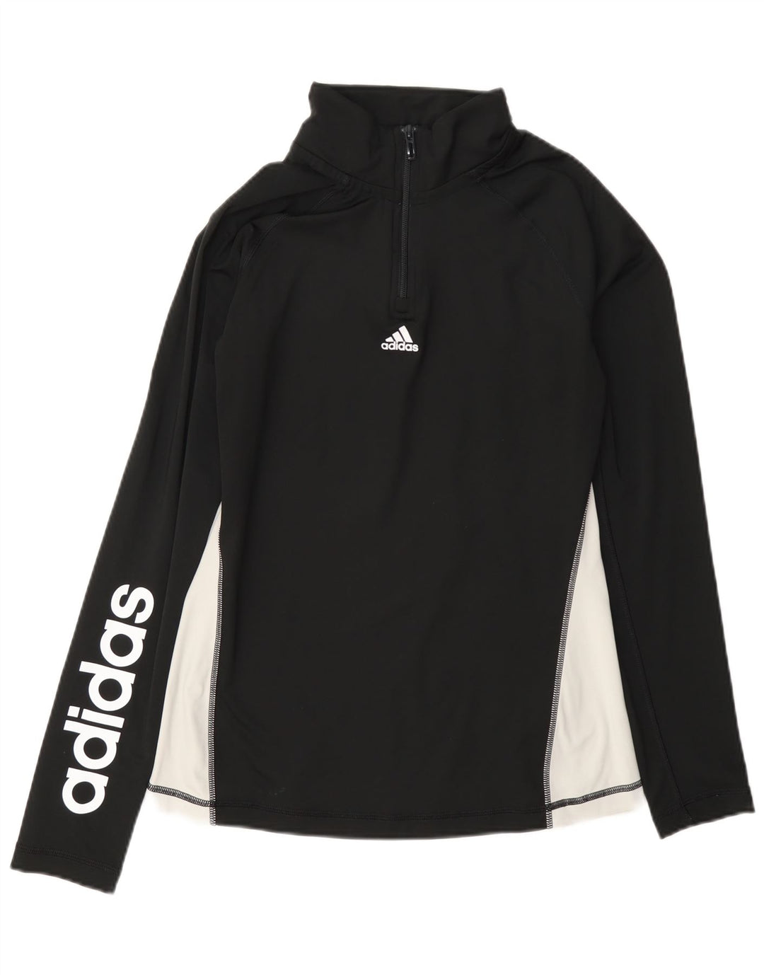 Top da tuta con grafica pullover da donna Adidas UK 12/14 medio nero