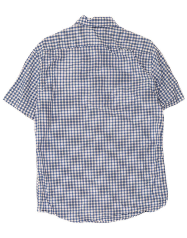 Camicia da uomo a maniche corte, vestibilità regolare, Esprit, in cotone a quadretti blu medio