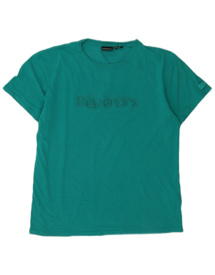 T-shirt grafica da uomo Superdry Top piccola in cotone verde