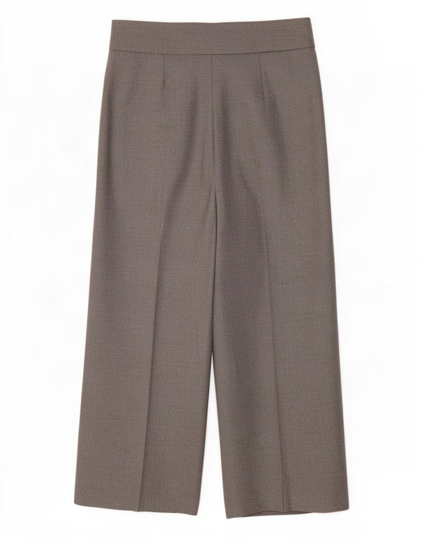 Pantaloni casual a vita alta da donna Marks & Spencer UK 8 piccoli W26 L25 grigi