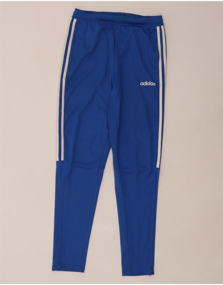 Pantaloni da tuta ADIDAS Climalite da donna UK 10 Small Blu Poliestere