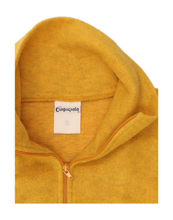 CAMPAGNOLO Mens Zip Neck Sweatshirt Jumper Small Yellow Polyester Vintage Campagnolo and Second-Hand Campagnolo from Messina Hembry 