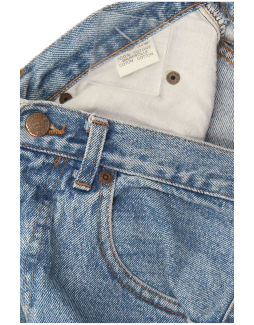 Jeans dritti da uomo Benetton IT 46 W33 L30 Blu Cotone
