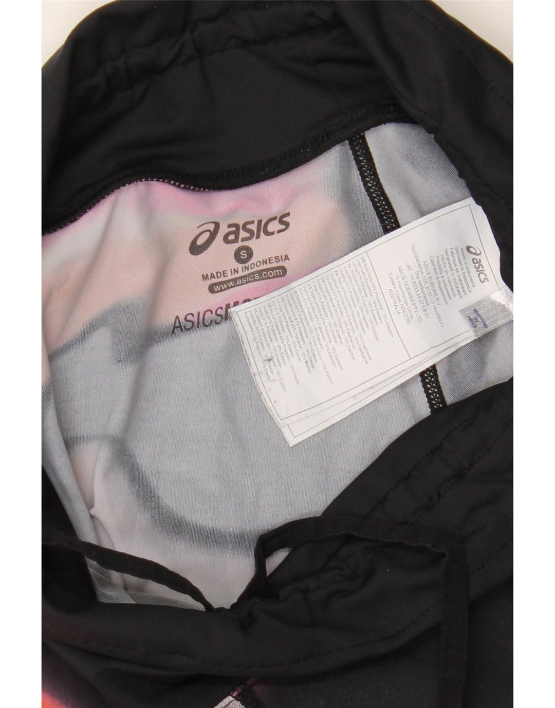 ASICS Womens Leggings UK 8 Small  Multicoloured Tie Dye Polyamide Vintage Asics and Second-Hand Asics from Messina Hembry 