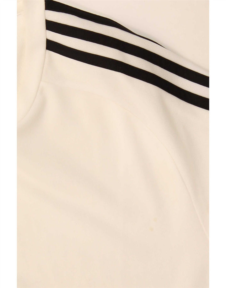 T-shirt Adidas Climalite da uomo, grande, in poliestere bianco